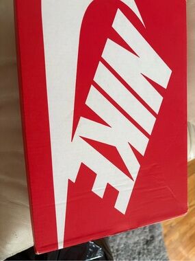 Nike Red and White Swoosh Graphic Poster